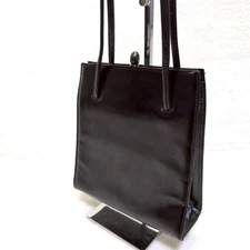 GIORGIO ARMANI Handbag BLACK Top Handle Bag Leather Shoulder Bag From Japan