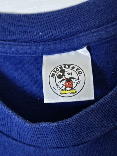Vintage 90s Disney Mickey Mouse Embroidered T-Shirt One Size Fits All Rare Blue - Bild 3 von 7