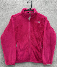 The North Face Girls Large 14/16 Pink Fleece Jacket Full Zip Logo L/G