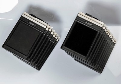 17 Planfilmkassetten der Marken Lisco und Fidelity im Format 4x5inch