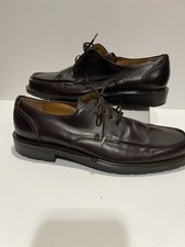 Salvatore Ferragamo Men  s Brown Derby Oxfords Shoes Lace Up 10.5 D Hardly Worn 
