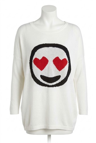 Angel Apparel Smile In Love Emoji Top Stoneblack