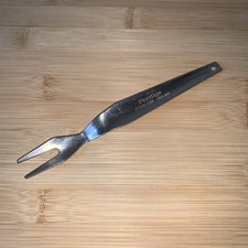 Vintage PRESTIGE Two Prong Serving Hanging Fork * Stainless Cutlery ENGLAND C127