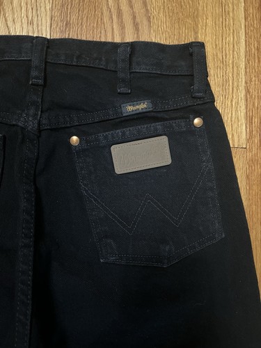 NWOT Wrangler 13MWZ Original Fit Cowboy Cut Western Boot Jeans Black Size 28x34 - Picture 4 of 4