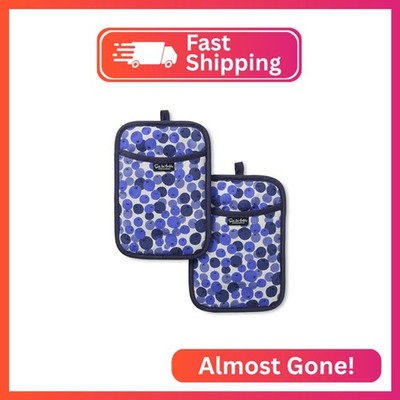 SUR LA Table Kitchen Essentials Fresh Blueberries Fruit Potholder 2-Pack Set, He