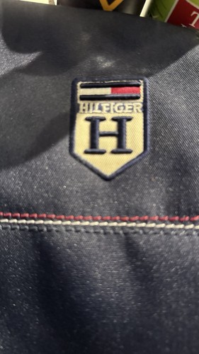 Tommy Hilfiger Navy Blue Backpack Vintage Style w/ Leather Trim – 18.5x14x4” - Bild 3 von 13
