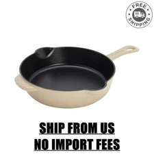 Staub Cast Iron 8.5-inch, Traditional Deep Skillet, Sesame