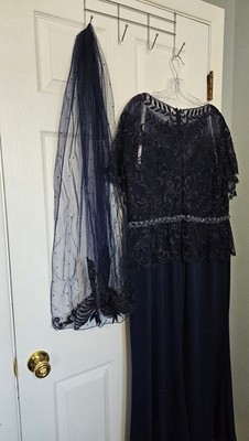 Cameron Blake Navy blue mother of the bride dress size 18