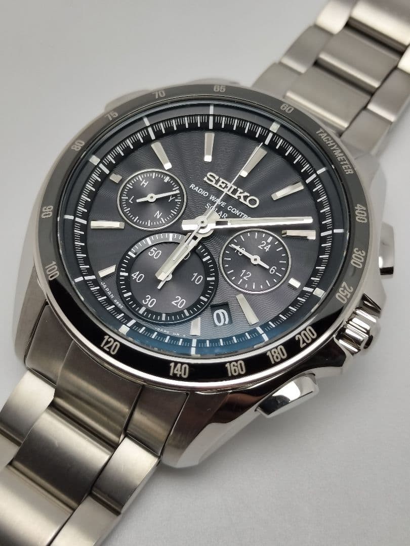 SEIKO 8B82 シリアルナンバー242/300 SEIKO Brightz 8B82 SAGA163 Titanium Solar Chronograph Men's Watch