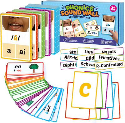 Phonics Sound Wall Set,Letter Sounds Sight Words Flash Cards,Learn to Read Sound