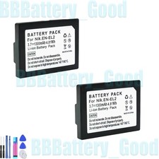2x EN-EL2 Capacity 3.7V 1300mAh Battery For Nikon 3500 3200 3100 2500 SQ 9904