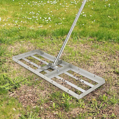 30''×10'' Heavy Duty Lawn Leveler Rake & Topdressing Spreader Tool