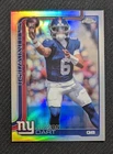 2025 NFL Topps Chrome Jaxson Dart Refractor #306 NY Giants RC