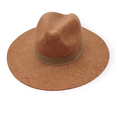 Banana Republic beige tan Wool felt  fedora hat Banana Republic 100% Simple Trim Wool Felt Fedora Hat Beige  main image 3