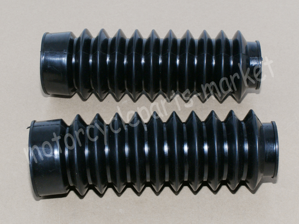 Black Front Rubber 49mm Gator Fork Tubes Boots For Harley Dyna Wide ...