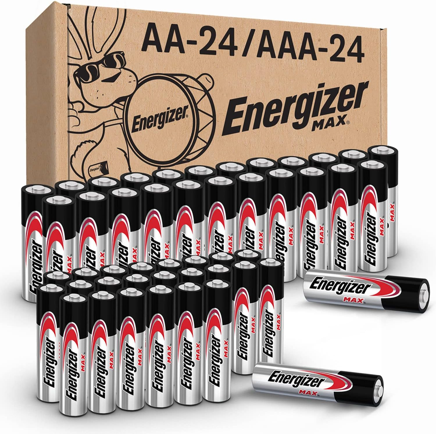 AA Batteries and AAA Batteries, 24 Max Double a Batteries and 24 Max Triple a...-image