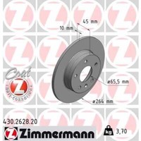 Zimmermann 2X Bremsscheibe Hinten Ø264 Mm Voll FüR Opel Zafira B A05 1.8 1.6