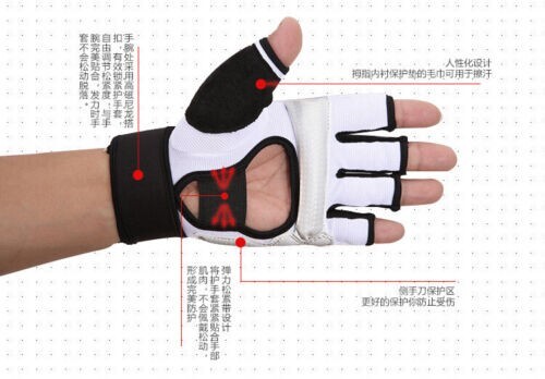 TaeKwonDo Foot Guard Half Gloves Protector TKD Martial Arts Sparring Instep Gear - Picture 5 of 11