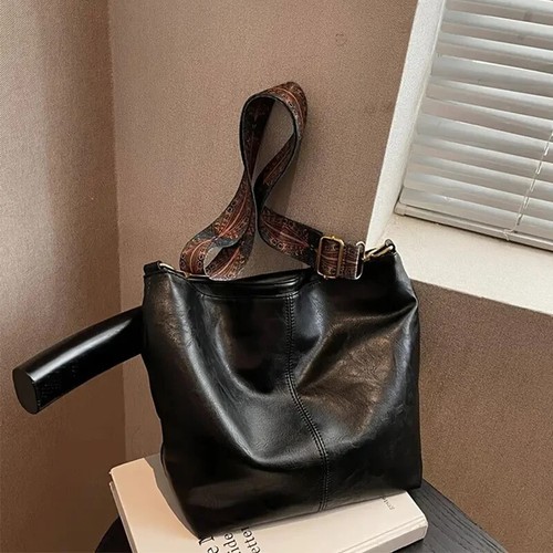 Bandolera de hombro vintage de cuero PU de gran capacidad para mujer y hombre’s - Imagen 3 de 8