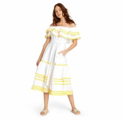 lisa marie fernandez gold dress Lisa Marie Fernandez Women's Belted Cover-Up Dress - Tan/Beige - Size S