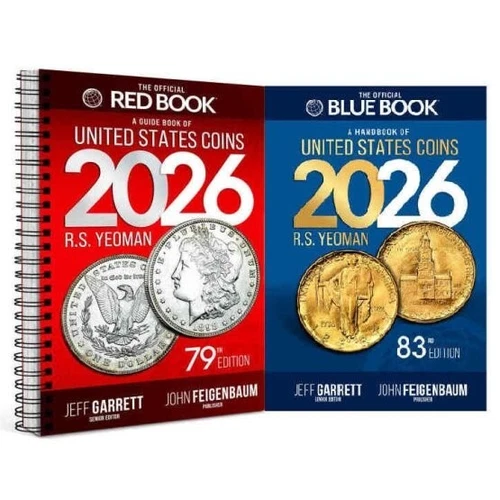 2026 Red Book Price Guide, Spiral and 2026 Blue Book, Handbook of U.S. Coins