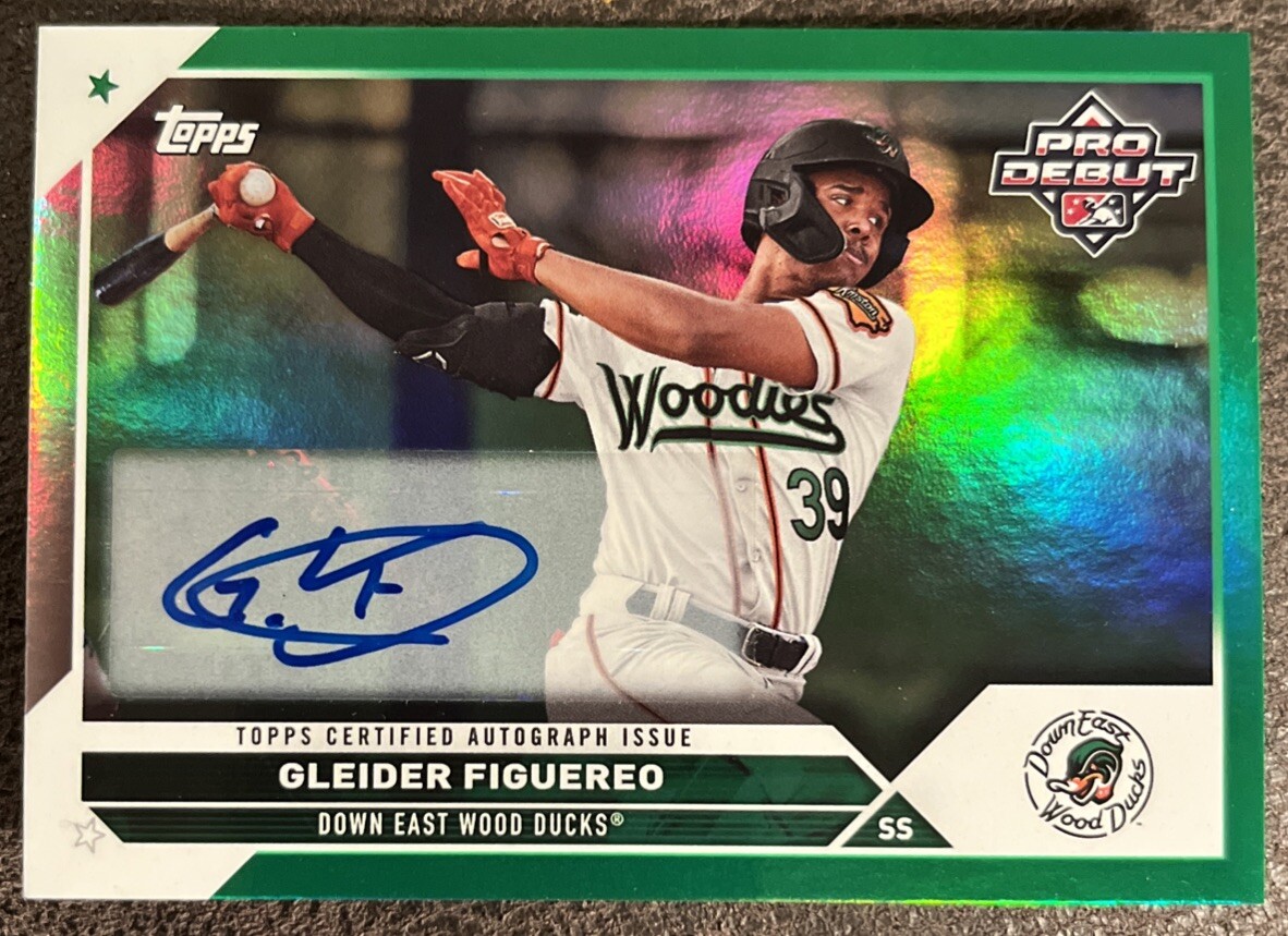 【限定150枚】Gleider Figuereo　auto 1st 2023 Topps Pro Debut Green Foil Auto /99 Gleider Figuereo #PD-115
