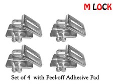 Desktop Anchor Plate for Computer Security Cable Lock "Screw  Pad" 4 Sets NEW