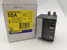 Square D QOB2501021 Bolt-On Circuit Breaker 50A 240V 2P 1PH QOB 50 AMP 240 Volt
