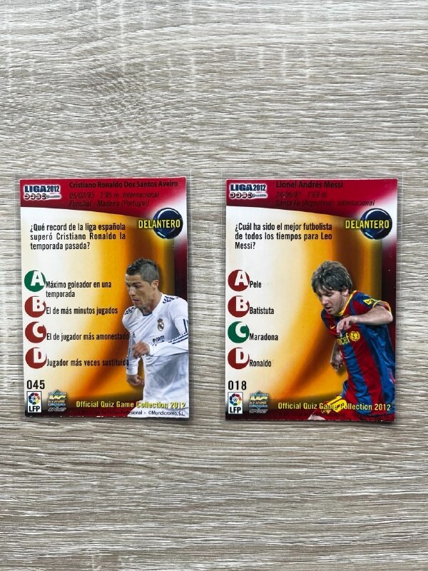 Messi Cristiano Ronaldo mundicromo la liga 2012 cr7 rookie barcelona real