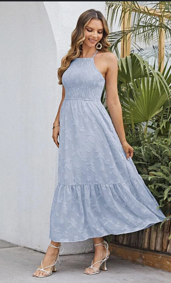 Navy chiffon shop maxi dress
