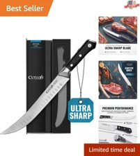 Premium Butcher Knife - 10" Cimeter & Breaking Knife - Full Tang & Razor Sharp