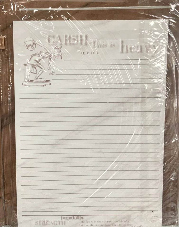 Disney Store Pluto’s Notebook & Paper “Garsh This Is Heavy 13” X 10” SEALED NEW - Image 3 of 4