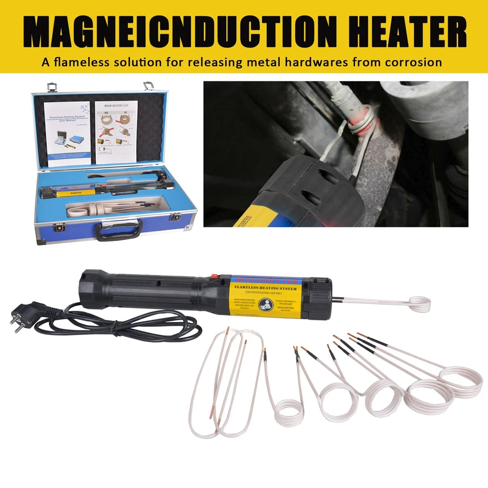1100W Car Induction Ductor Magnetic Heater Kit Bolt Remover Flameless Heat New
