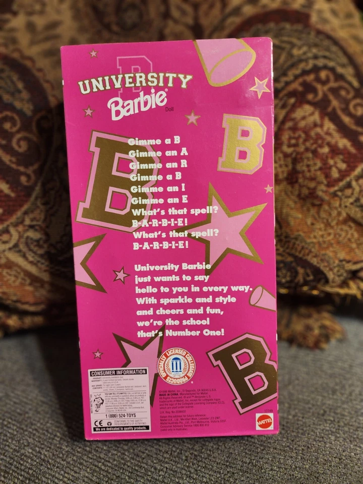 Vintage 1996 University Barbie Georgetown Bulldogs Cheerleader  - Image 2 of 3