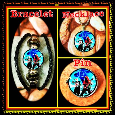 PANTERA   SET OF THREE BRACELET +NECKLACE+PIN  GIFT & CONCERT GOODS 