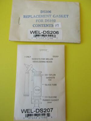 (1 kit) WELLER  DS207 Rubber Teflon Gasket Kit Desoldering Iron Tool NOS