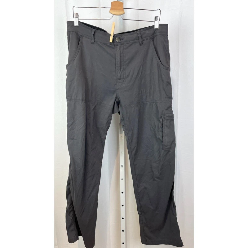 prana stretch zion zip fly roll up cargo nylon pants