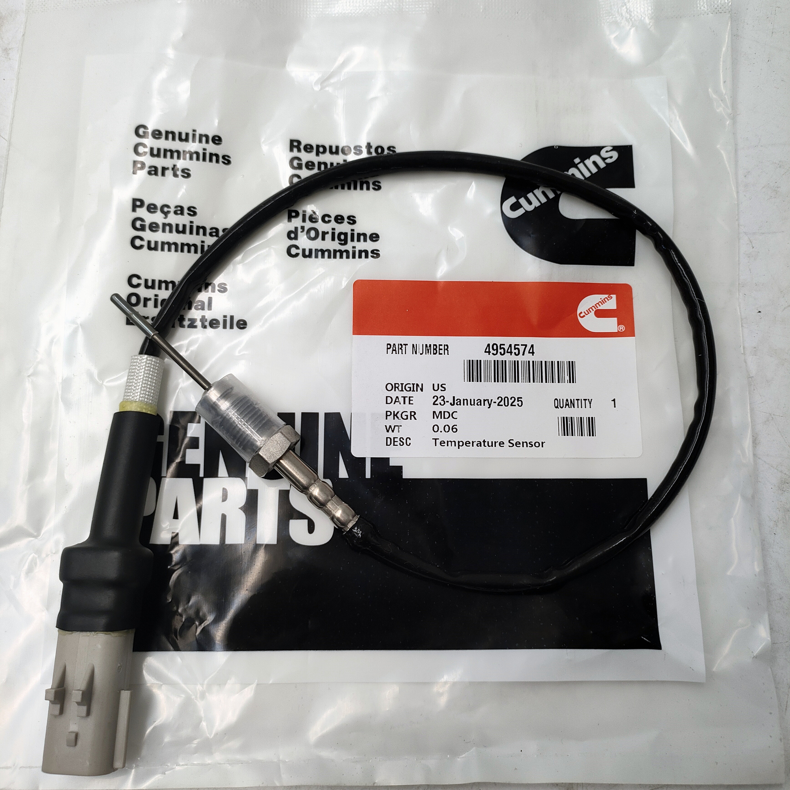 Cummins Exhaust Temperature Sensor OEM 4954574 | eBay