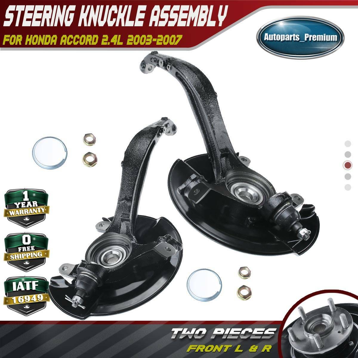 Valeros Delanteros A-Premium Front Steering Knuckle &amp; Wheel Bearing Hub Assembly Compatible With Honda Accord 2013-2016 Amazon Hub