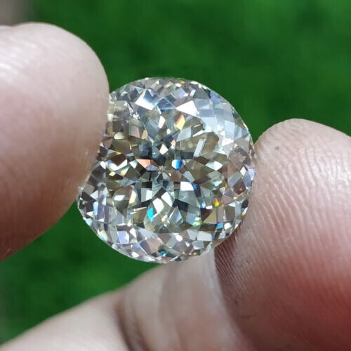 5.40 CT Natural White Diamond Portuguese Cut Round Shape VVS1 D Grade Certified