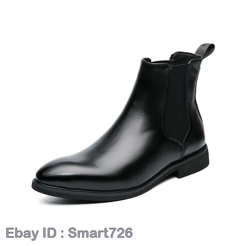 Faux Leather Slip On Chelsea Ankle Boot Amazon.com | Amtopiyo Men main image 3