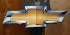 Chevy Gold Bowtie Emblem Steel Sign