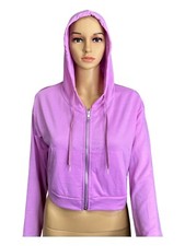 Women s Cropped Zip Up Hoodie. Size:Large