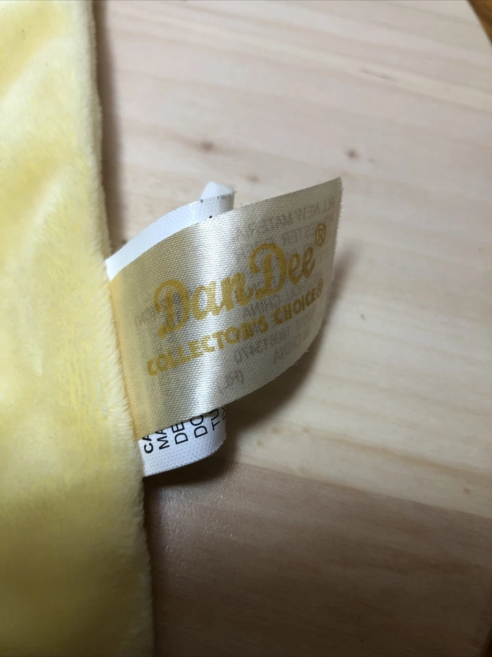 Dan Dee Amarillo Gris Jirafa Manta de Seguridad Bebé Lovey Peluche Sonajero Juguete Anudado Foto 3 de 4