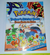 POKEMON TRAINER'S STICKER book KANTO to KALOS 800 STICKERS Anime Pikachu Press