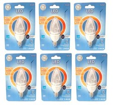  pack of 6 bulbs GE 37152 LED Decorative Light Bulb, Candle shape, Candelabra
