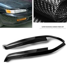 Car Front Bumper Headlight Eyebrow Eyelid Cover Trim For Honda Accord 1994-1997