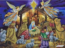 Bead Embroidery Kit Birth of Christ DIY Needlepoint a3r 312