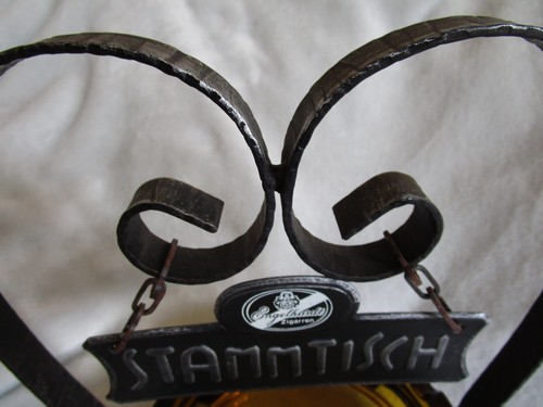 STAMMTISCH Tischaufsteller Aschenbecher Tischschild - Schmiedeeisen Vintage TOP - Bild 5 von 16
