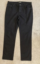 Women's Lee Jeans, Black, Size 16 Long, Relaxed Fit, Straight Leg, Mid Rise
